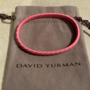 David Yurman Cable Pink Rubber Bracelet.